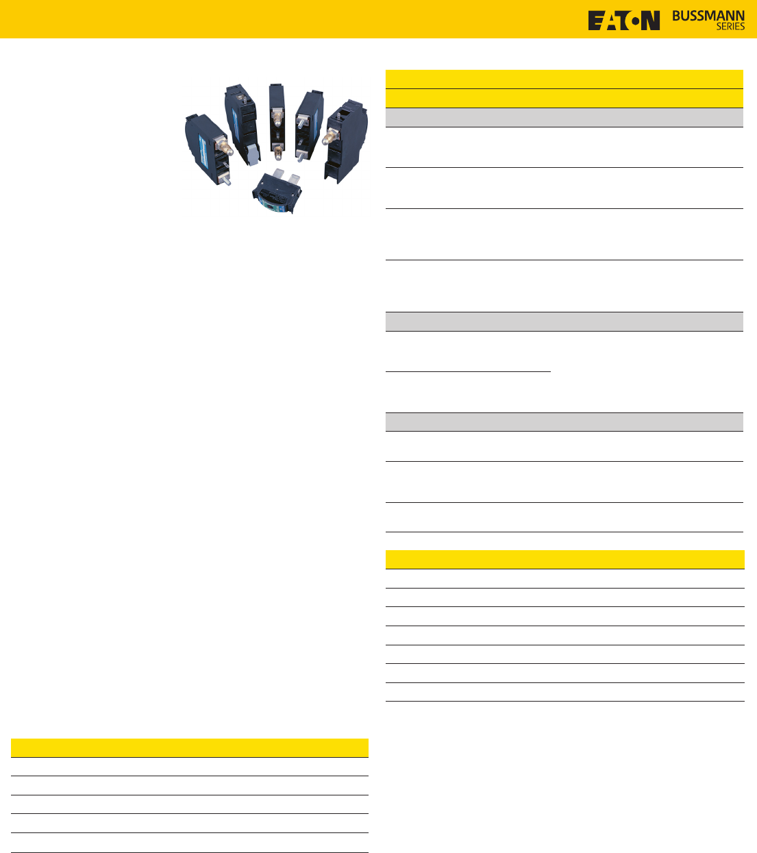 Catalog Datasheet by Eaton Bussmann Electrical Division