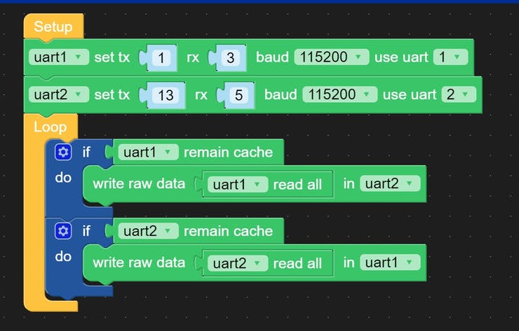 Setting the correct pins in UIFlow