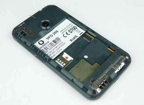 The inside of the phone